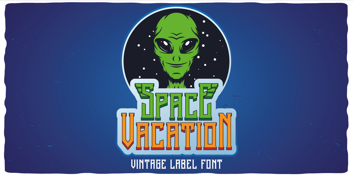 Beispiel einer Space Vacation-Schriftart #6